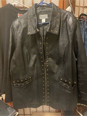 Vintage Via Accenti Genuine Leather Jacket
